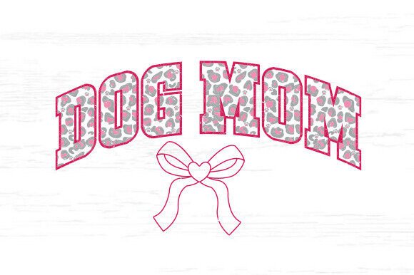 Dog Mom Coquette SVG, Coquette Bow Dog