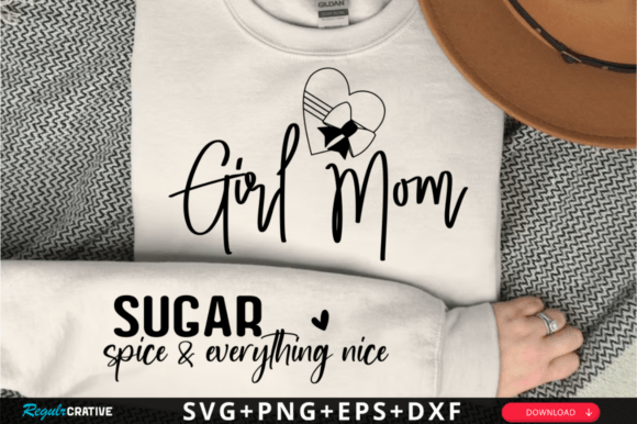 Girl Mom Sleeve SVG Design