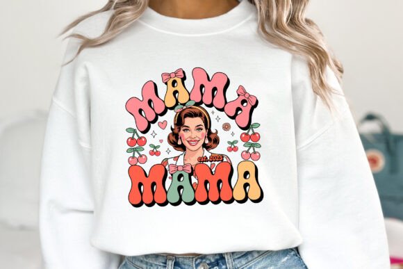 Mama Wavy Font SVG, Mom T-shirt SVG
