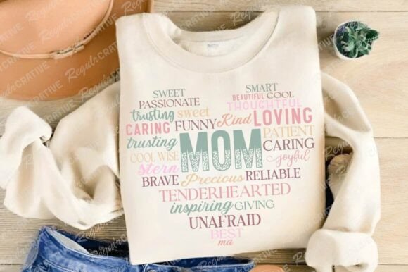 Mom Affirmations SVG Design