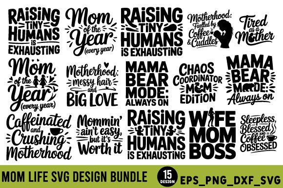 Mom Life SVG Design Bundle