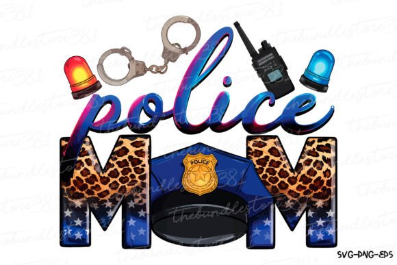 Police MOM Sublimation SVG PNG