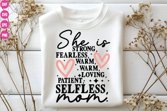She is Strong Mom Embroidery SVG